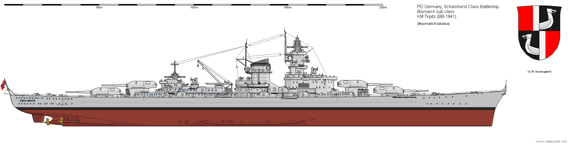 Bismarck Ship Drawing ~ news words